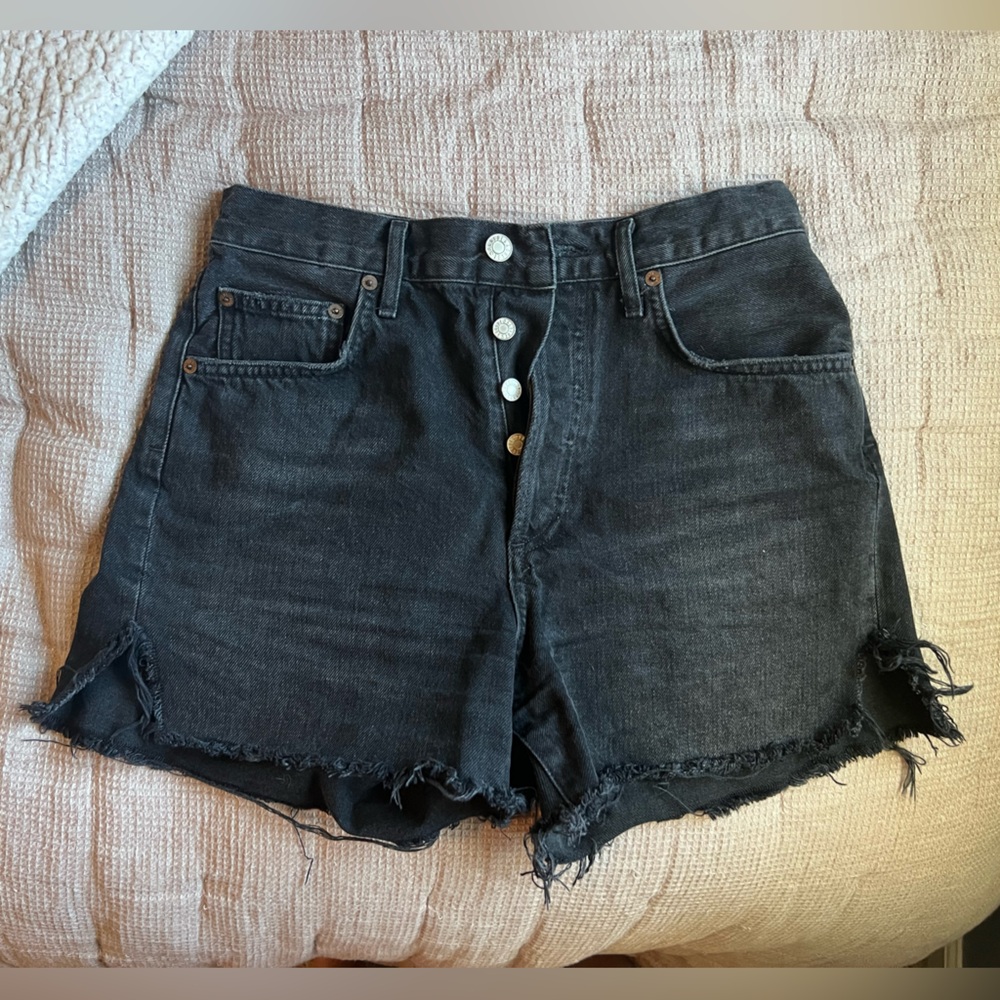 Agolde denim shorts (27, black)